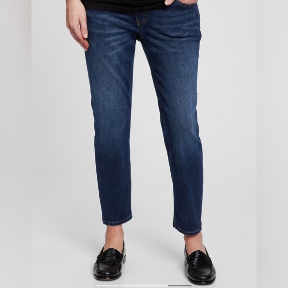 GAP Women's Maternity True Waistband Full Panel Cheeky Straight Jeans - Picture 6 of 6